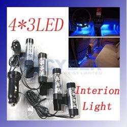 Lote com 4 LEDs para Interior do carro 4X3