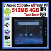 Tablet Hero com Cortex A10 Tela de 8" 512Mb HDMI