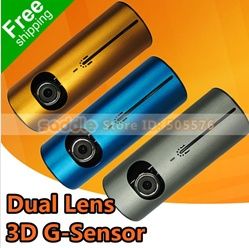 Novo Car DVR 2 Lentes G-Sensor 3D 2.7